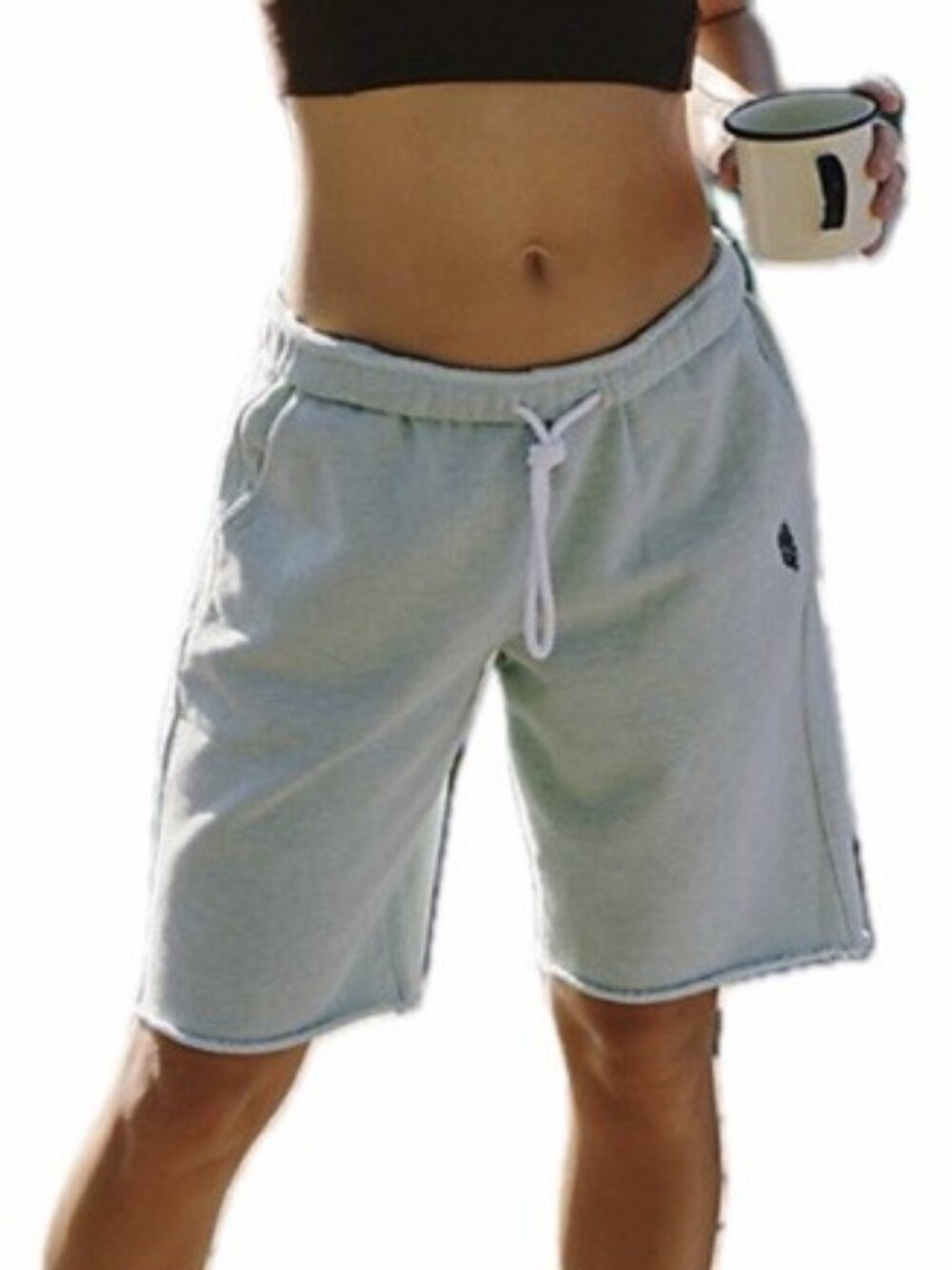 FP Movement For the Win Fleece Shorts Raw Hem Oatmeal NWOT Women's XS / M